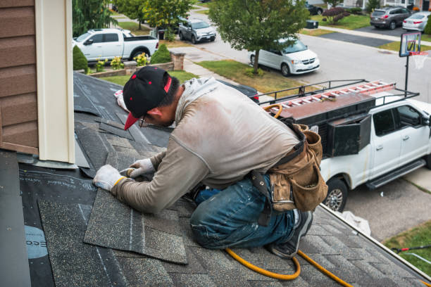 Professional Storm Damage Roof Repair technician working in Trenton, NJ